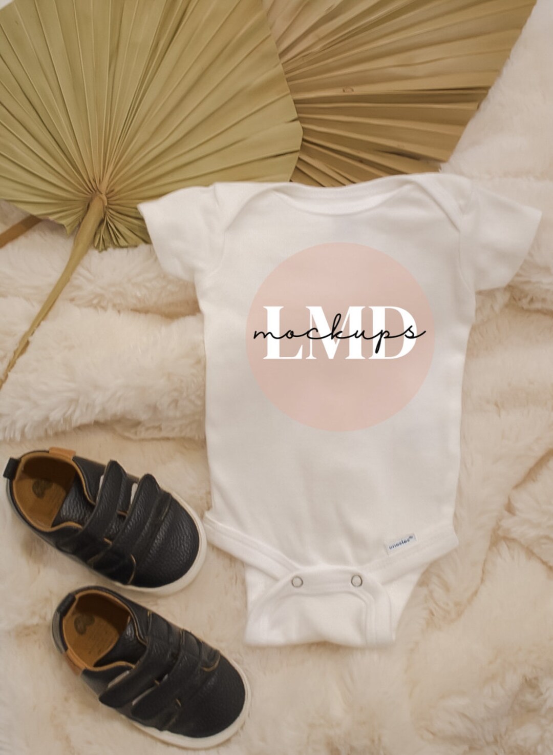 Maqueta de Baby Onesie / White Baby Onesie Flat Lay / Maqueta Etsy México