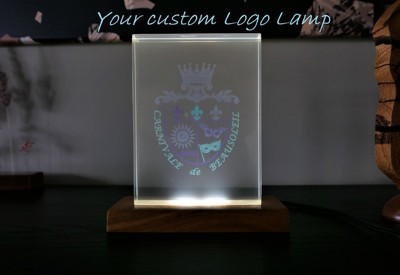Resin Lamp With Logo Custom Logo Lamp Logo Night Lamp Epoxy Resin Lamp