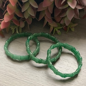 Green Aventurine Bamboo Bracelet