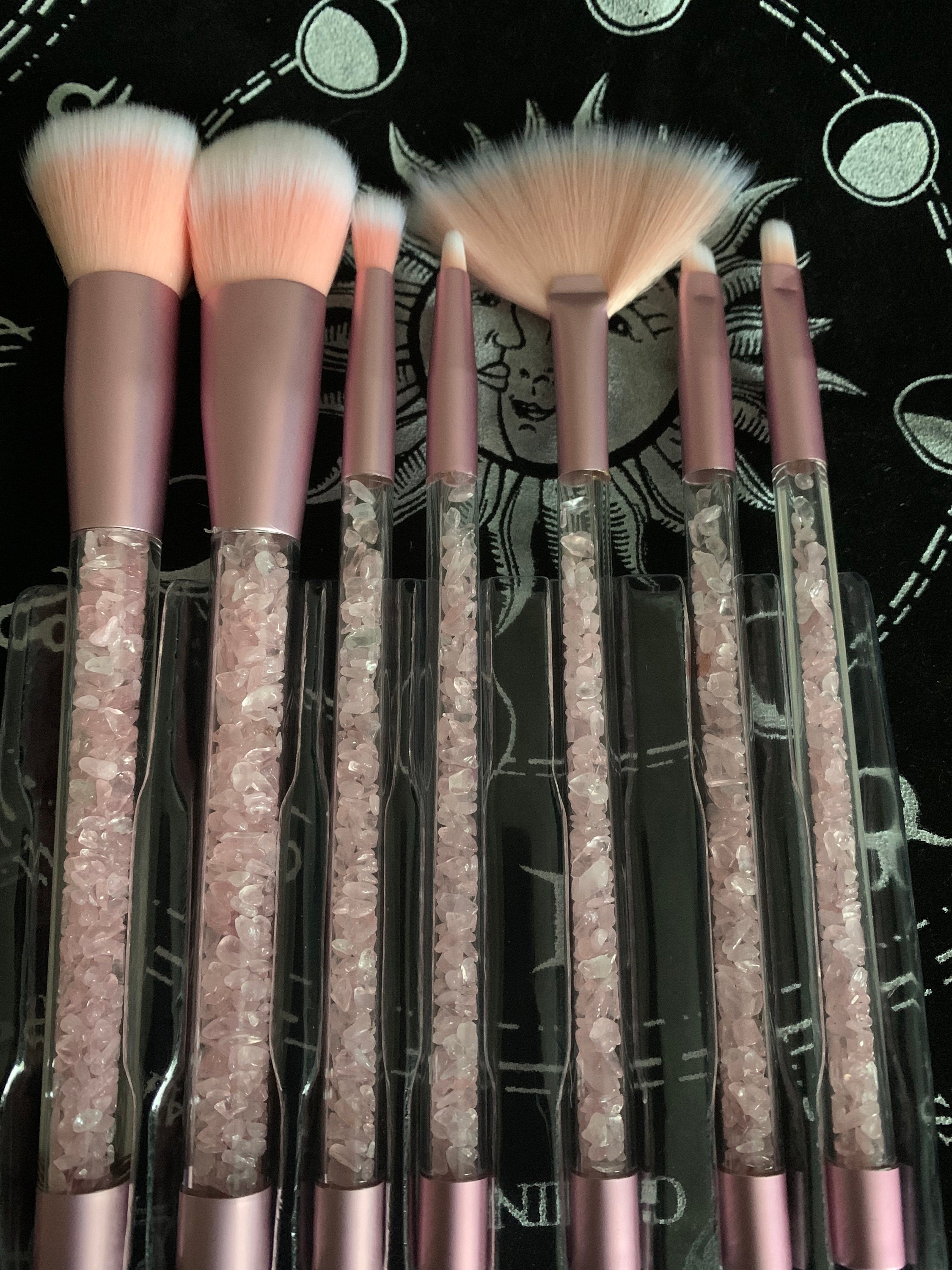 Rose Quartz Makeup Brush Set - Etsy Rose Quartz Makeup Brush Set - Etsy