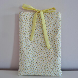 Yellow Floral Book Sleeve - Book Cover - Kindle Sleeve - Kindle Cover - Coquette Book Sleeve - Girly Book Cover - Book accessories