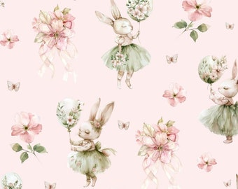 Bunny babymeisje deken - ballerina babyshower cadeau - Blush minky cadeau met naam - aangepaste nieuwe baby dekbed - konijnen kwekerij decor