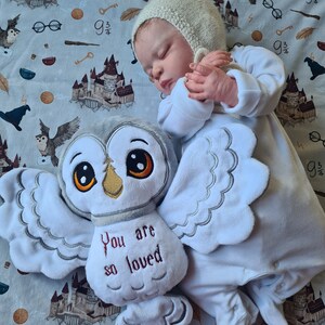 Snowy owl personalized gift, Owl Baby Shower Gift, Plush Owl, Owl Photo Props, Stuffed Owl, Newborn Gift Baby Owl Personalized Snowy Owl Toy