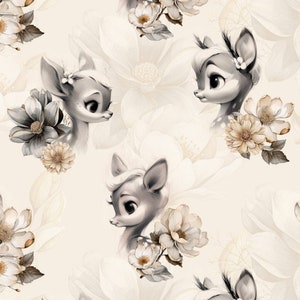 Deer Baby Girl Personalized Blanket - Baby Girl Minky Blanket, Deer and Flowers Baby Shower Gift, Pink and Grey Baby Girl Crib Blanket Name
