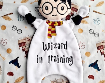 Wizarding personalized blanket, Embroidery Blanket Magic Wizard, School of Magic Custom Blanket, Personalized Gift Newborn Wizard Blanket
