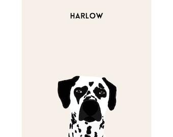 Custom personalized Pet Portrait | Dog Portrait | personalized Portrait from Photo for home| Trendy pet Memorial Gift | Pet Art |