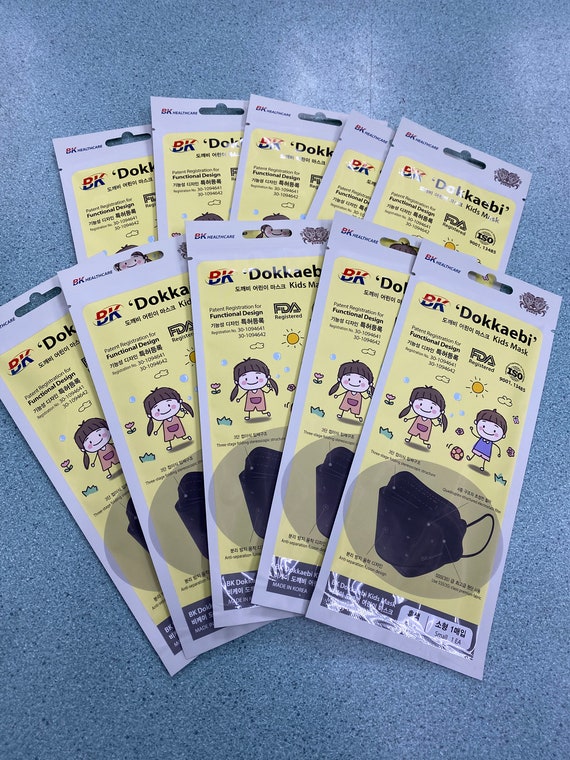 BK Healthcare Dokkaebi 3D Kids KF94 Masks 10 Pcs Made in Etsy