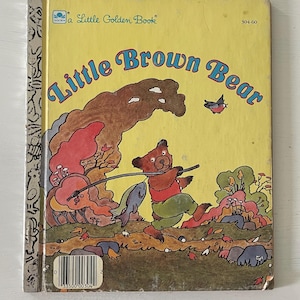 Vintage Little Brown Bear, a Little Golden Book written and illustrated by Wendy Watson. 1985.