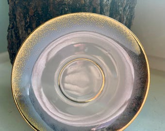 Vintage Gold Plate. Made in East Germany, manufactured by the Porzellanwerk Martinroda. 1960s.