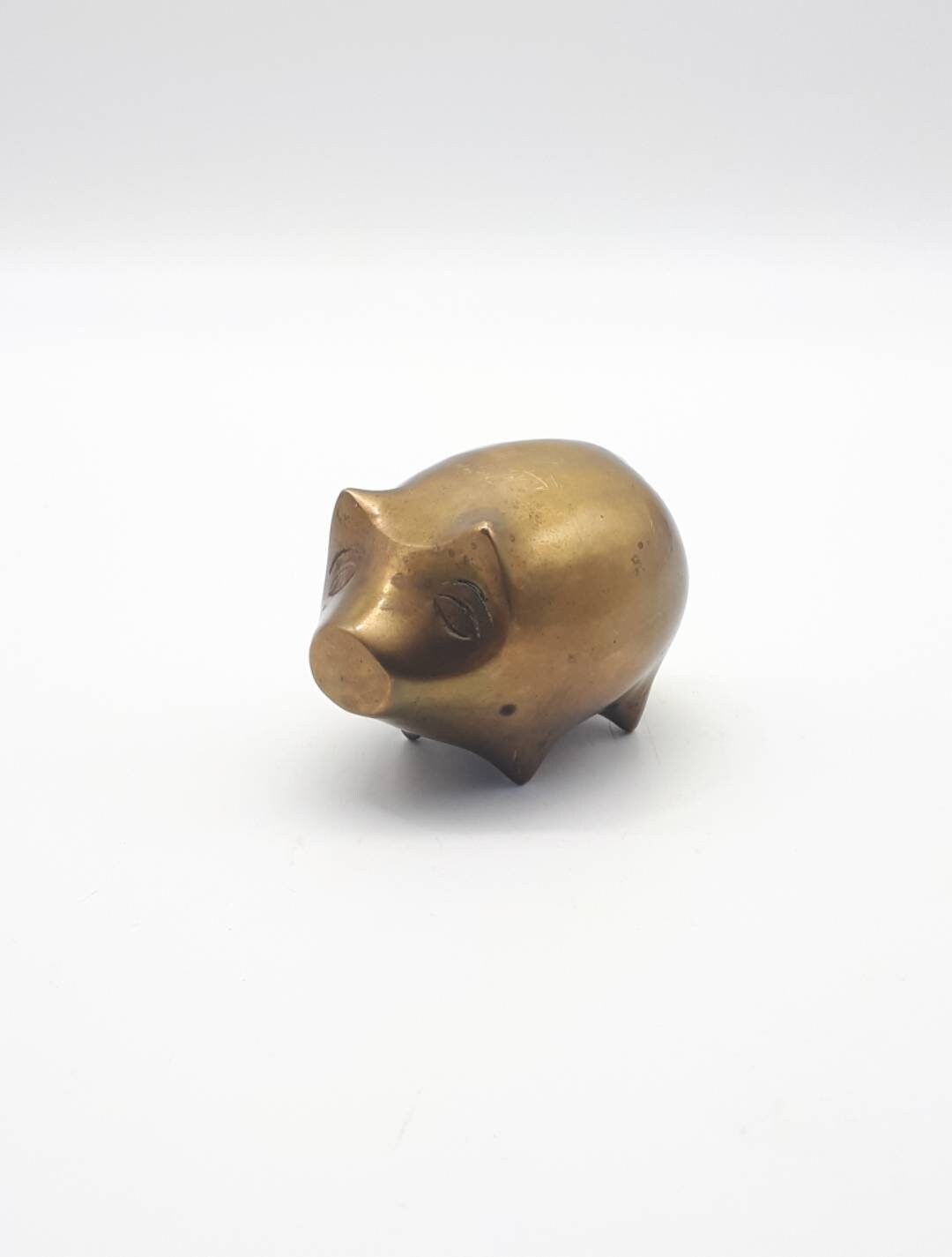 Solid Brass Pig Paperweight / Brass Critter / Hog Collectable Etsy