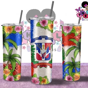Tumbler personalizados/ tumbler con la bandera dominicana