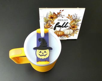 Glow-in-the-Dark Pumpkin Stanley Lid Topper