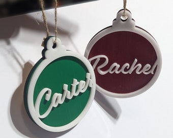 Personalized Christmas Ornaments - Custom Ornaments with Name - Name Ornaments - Personalized Christmas Gifts - Handmade Ornament Gift