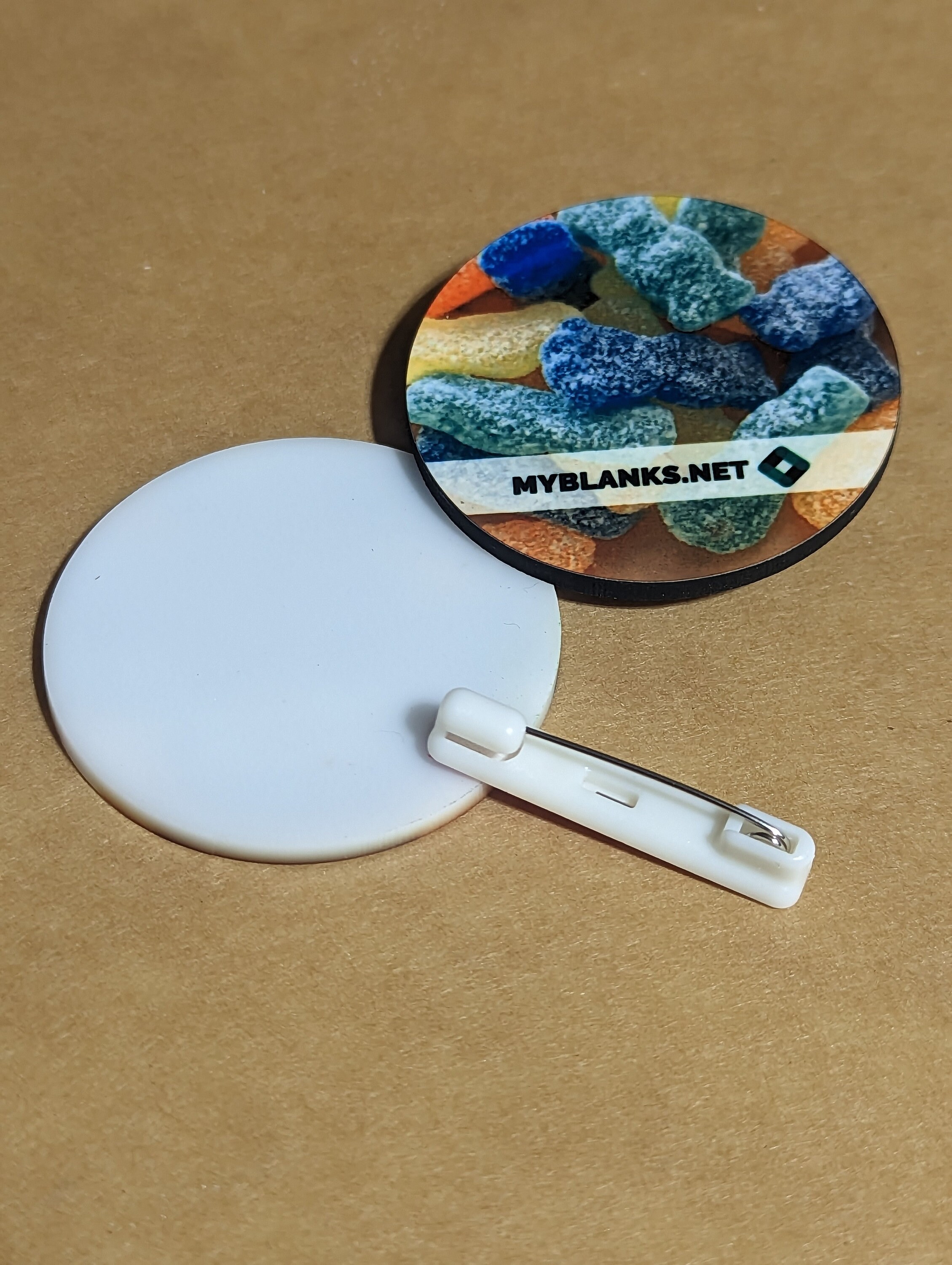 Pack of 5 Customizable 2inch Sublimation Pin Blanks Unisub Hardboard