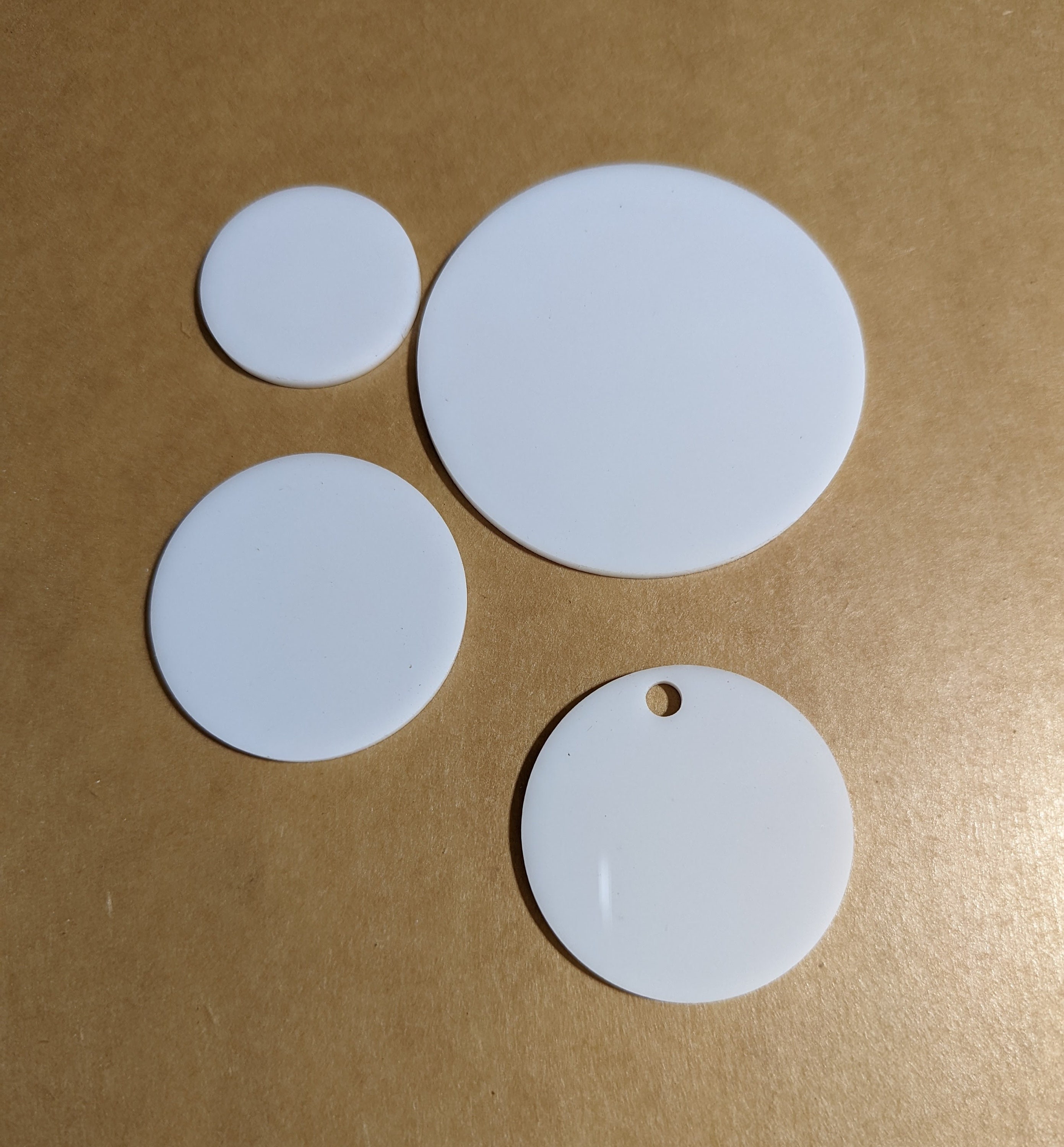 100 Pack White Acrylic Blanks 3MM Acrylic Blank Acrylic Shapes Plastic
