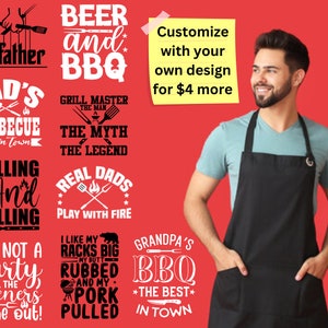 Tabliers drôles pour hommes Tablier de barbecue personnalisé avec poches  Cadeau de fête des pères Tablier de grillades pour papa Accessoires de  grillades pour lui Tablier de papa chef -  Canada