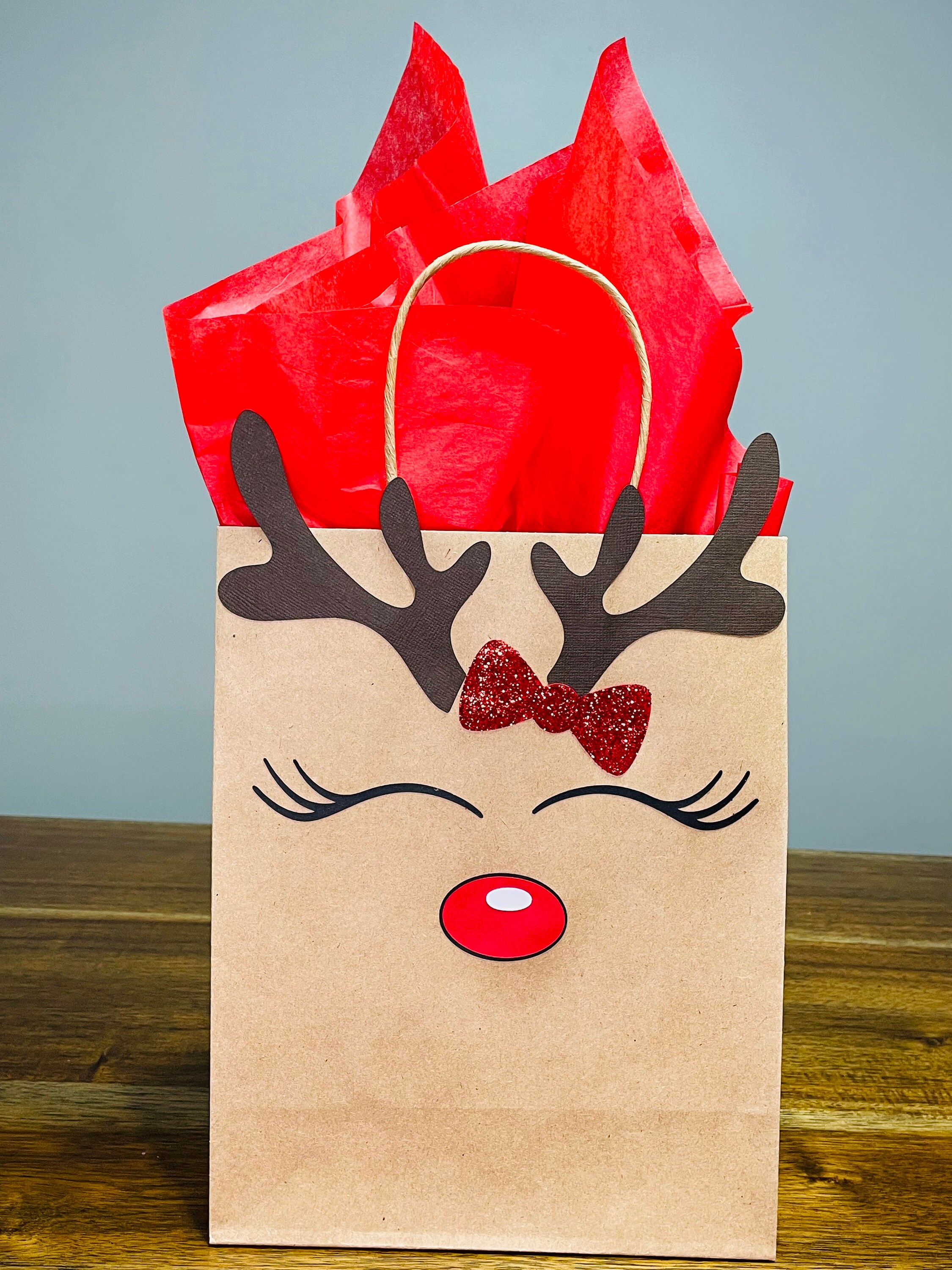 Reindeer Gift Bags Etsy
