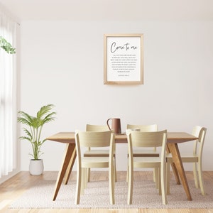 Matthew 11: 28-30 | Bible Verse | Christian Printables | Downloadable | Art Prints | A4 size