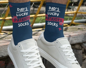 Dad's Lucky Patriots Socks in Team Colors