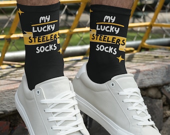 My Lucky Pittsburgh Steelers Socks in Team Colors