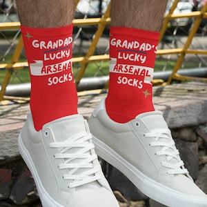 Grandad&#39;s Lucky Arsenal Socks (Team Colours)