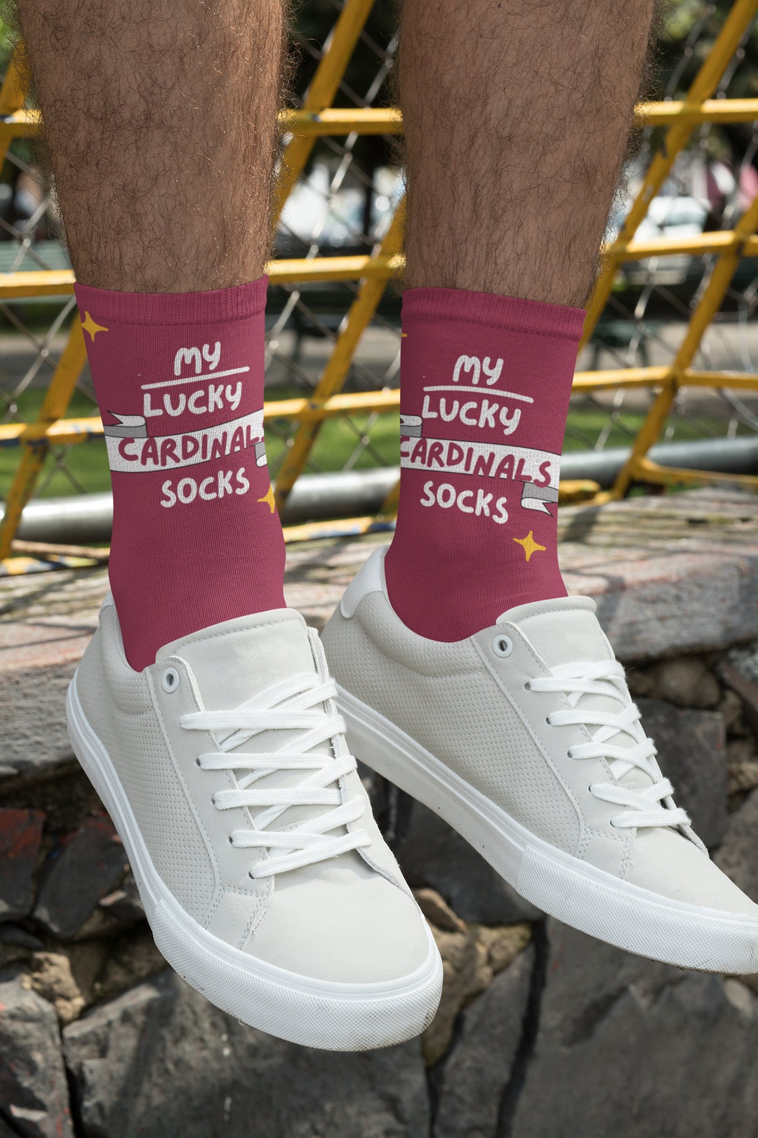 Mes chaussettes Lucky Arizona Cardinals aux couleurs de l'équipe