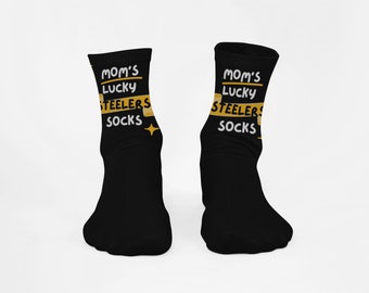 Mom's Lucky Pittsburgh Steelers Socks in Team Colors