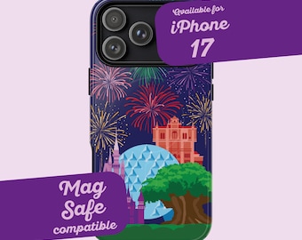 Disney Fireworks Phone Case, MagSafe Compatible, Durable Protection