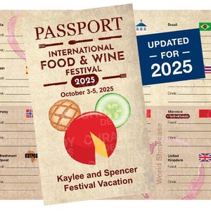 2025 Food and Wine Festival Passport: Printable PDF