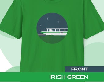 Monorail Circle Retro Colors T-Shirt | Please Stand Clear of the Doors / Por Favor Manténgase Alejado