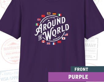 World Showcase Explorer T-Shirt – Eat & Drink Around the World – Matching Passport Design