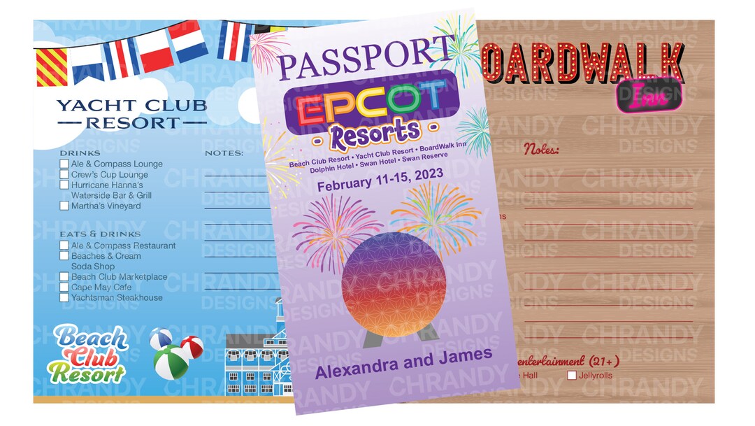 PRINTABLE PDF EPCOT Resorts Passport - Etsy
