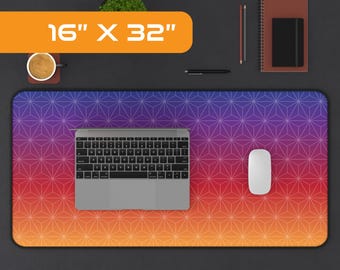 Spaceship Earth Dusk Desk Mat | EPCOT geometric pattern