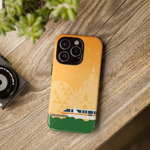 Disney-inspired Monorail Orange Phone Case, Highway in the Sky, Colorful, Fanatic Accessory, Disney Vacation Souvenir, Disney Lover Gift