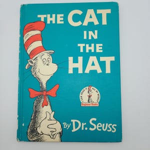 Vintage 1957 Dr. Seuss Die Katze im Hut Frühe Edition Buchclub Version