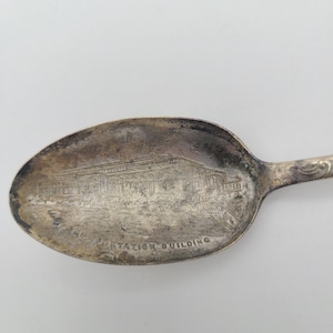 Vintage Transportation Bldg 1933 Chicago Worlds Fair Souvenir Silver Spoon Leonard Manufacturing