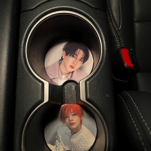 K-pop Car Coasters, Stray Kids Cup Holder Accessory, Bias Gift, Fan made Merch