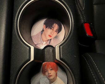 K-pop Car Coasters, Stray Kids Cup Holder Accessory, Bias Gift, Fan made Merch