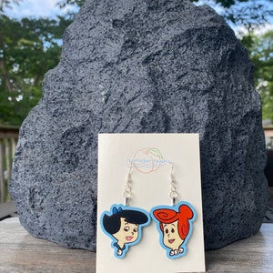 Betty and Wilma Wood Earrings