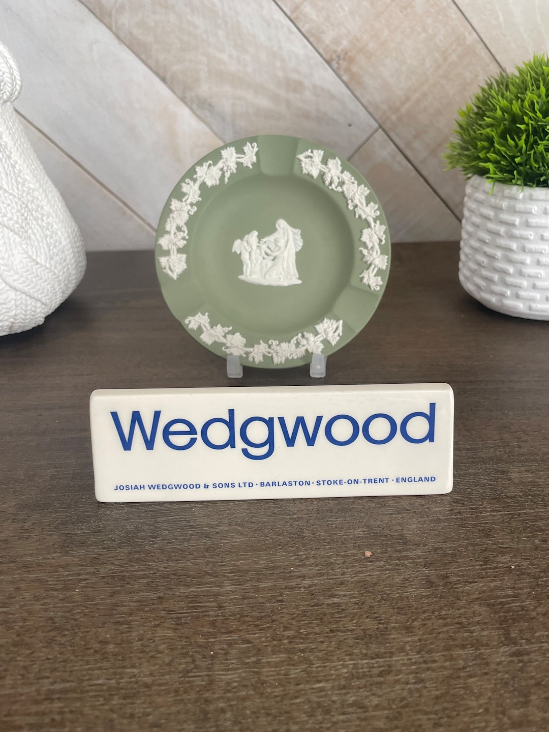 Wedgwood Green Jasperware Plate Etsy