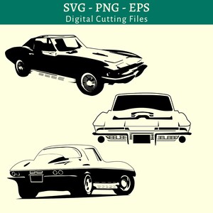 Corvette SVG | Muscle Car | Classic Car | Cutting Files