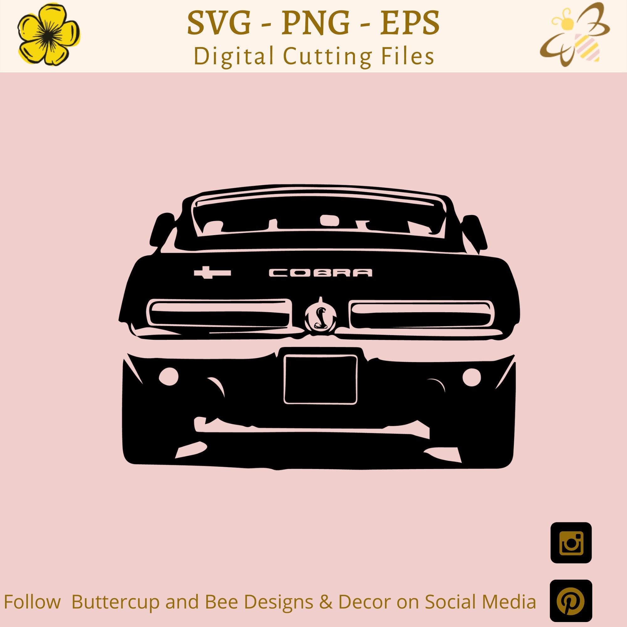 Ford Mustang SVG Shelby GT Svg Shelby Cobra SVG Muscle Car - Etsy Australia