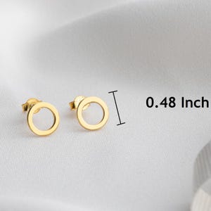 Offener Kreis Ohrringe Minimalist Gold Ohrringe Zierliche Ohrstecker Ohrringe Geschenk für Sie Geometrische Kleine Ohrstecker Zarte Hoop Ohrringe Jeden Tag Ohrring