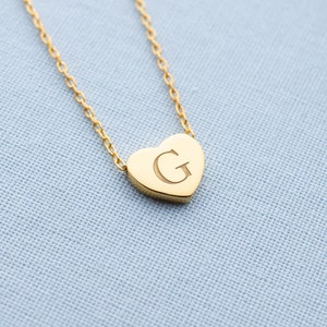 Herz erste Halskette zierliche Buchstabe Anhänger herzförmige Charme personalisierte gravierte erste Halskette Paar Schmuck Liebe Symbol Halskette