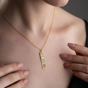 Custom Hieroglyphic Cartouche Necklace: Sterling Silver Egyptian Name Pendant