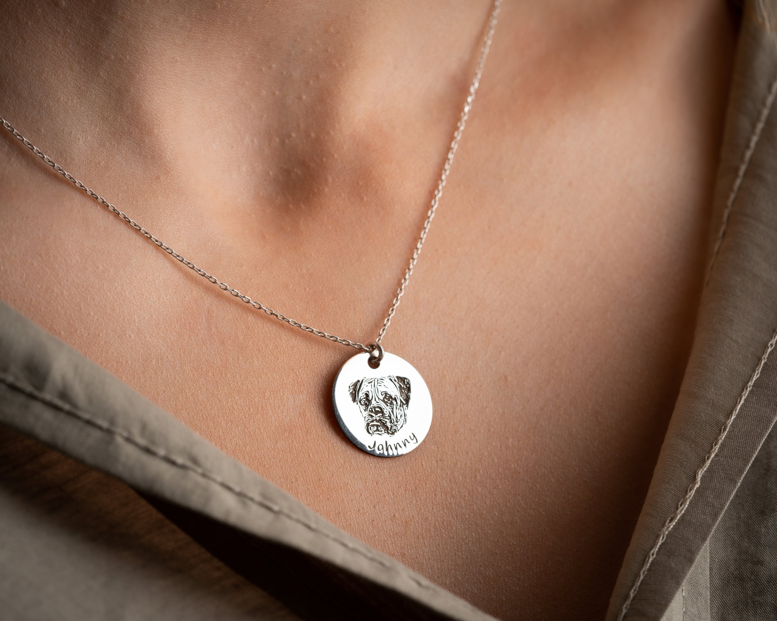 Best Friend Dog Pendant Necklace Set - 2-Pack, Alloy, 25mm Pendant, 40cm Chain, Valentine's/Birthday Gift - View #11