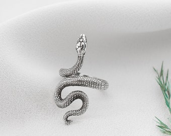 Adjustable Snake Ring Silver Rose Gold Snake Ring Adjustable Serpent Ring Snake jewelry for women Gift for her