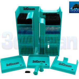 3d Printed Complete Upgrade Kit For Fluval Evo 13.5g Nano Reef Media Basket Combo, Nozzles, Covers & Filter Pads