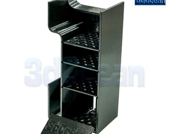 May include: Black plastic filter media holder with four compartments and a removable lid. The holder has the text "3dOcean" printed on the side and lid.