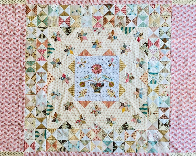 Ann's Peony Vase Quilt Pattern Etsy